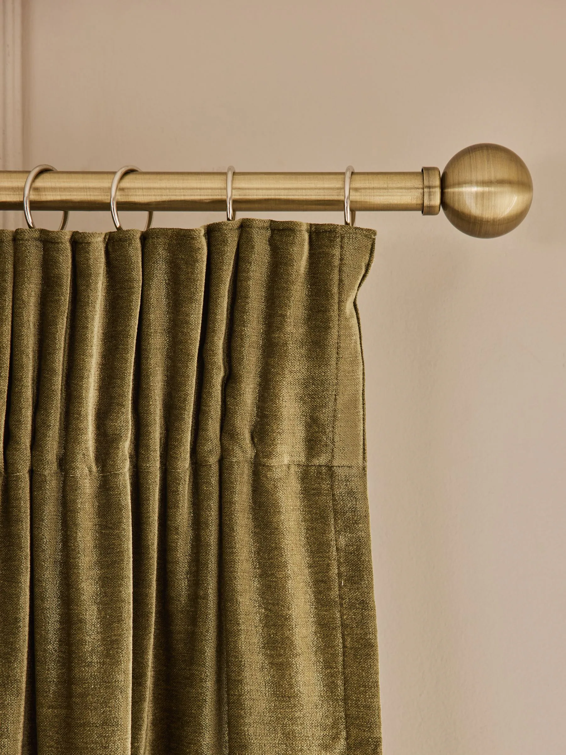 Plush Chenille Pencil Pleat Lined Curtains
