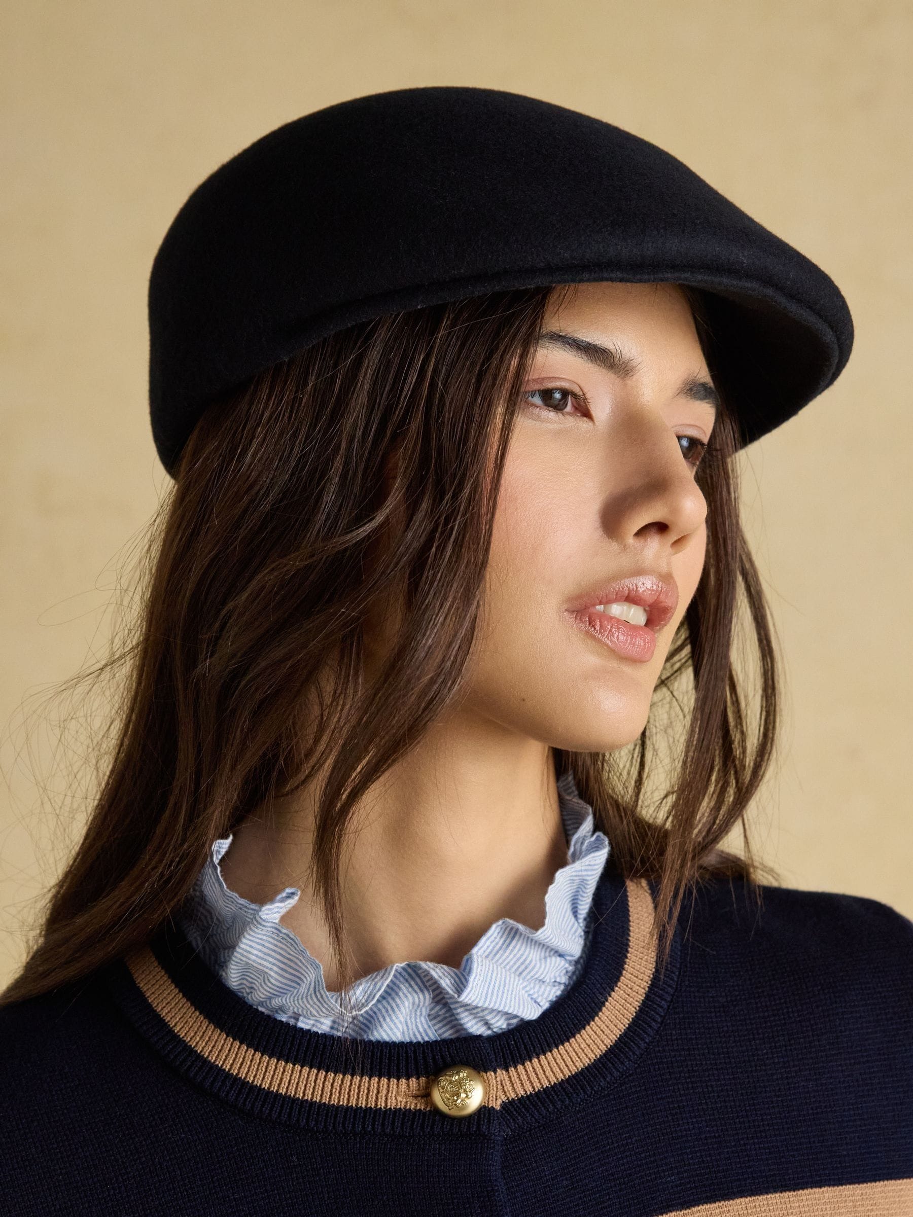 Joules Abingdon Wool Flat Cap