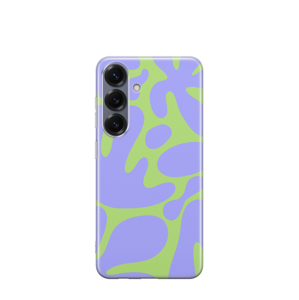Samsung Galaxy S25 Gummi Hülle Sommerformen - Lila-Violett