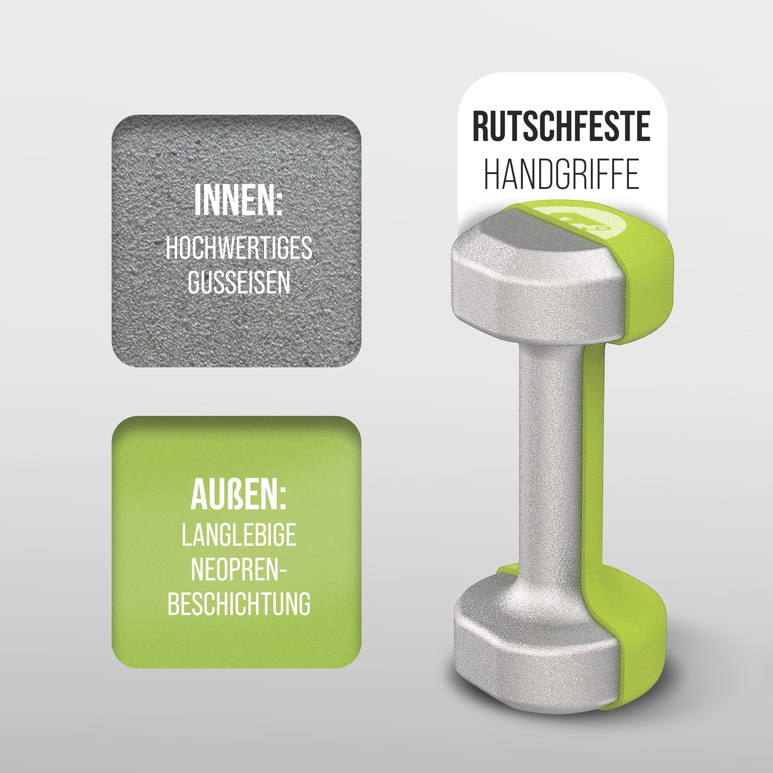 Apollo Hantel Set Kurzhantel Fitness Hanteln 2 kg