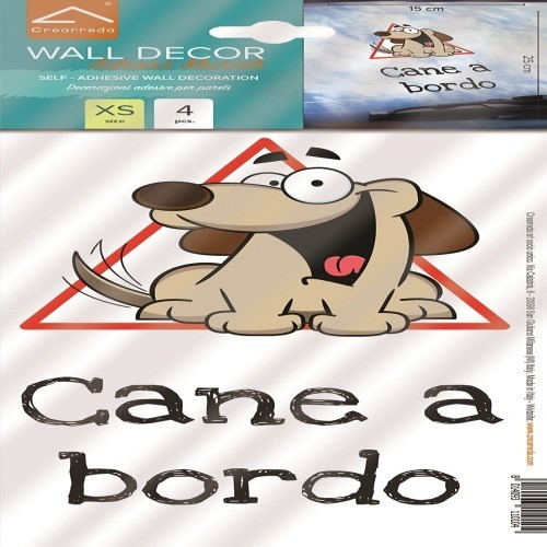 Adesivo Cane on Board, marrom