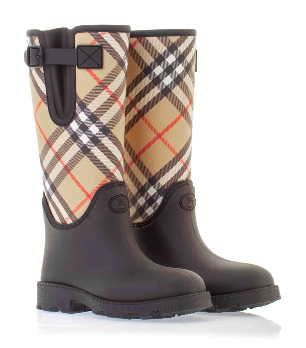 Burberry Rubber Marsh Stamp High Boots