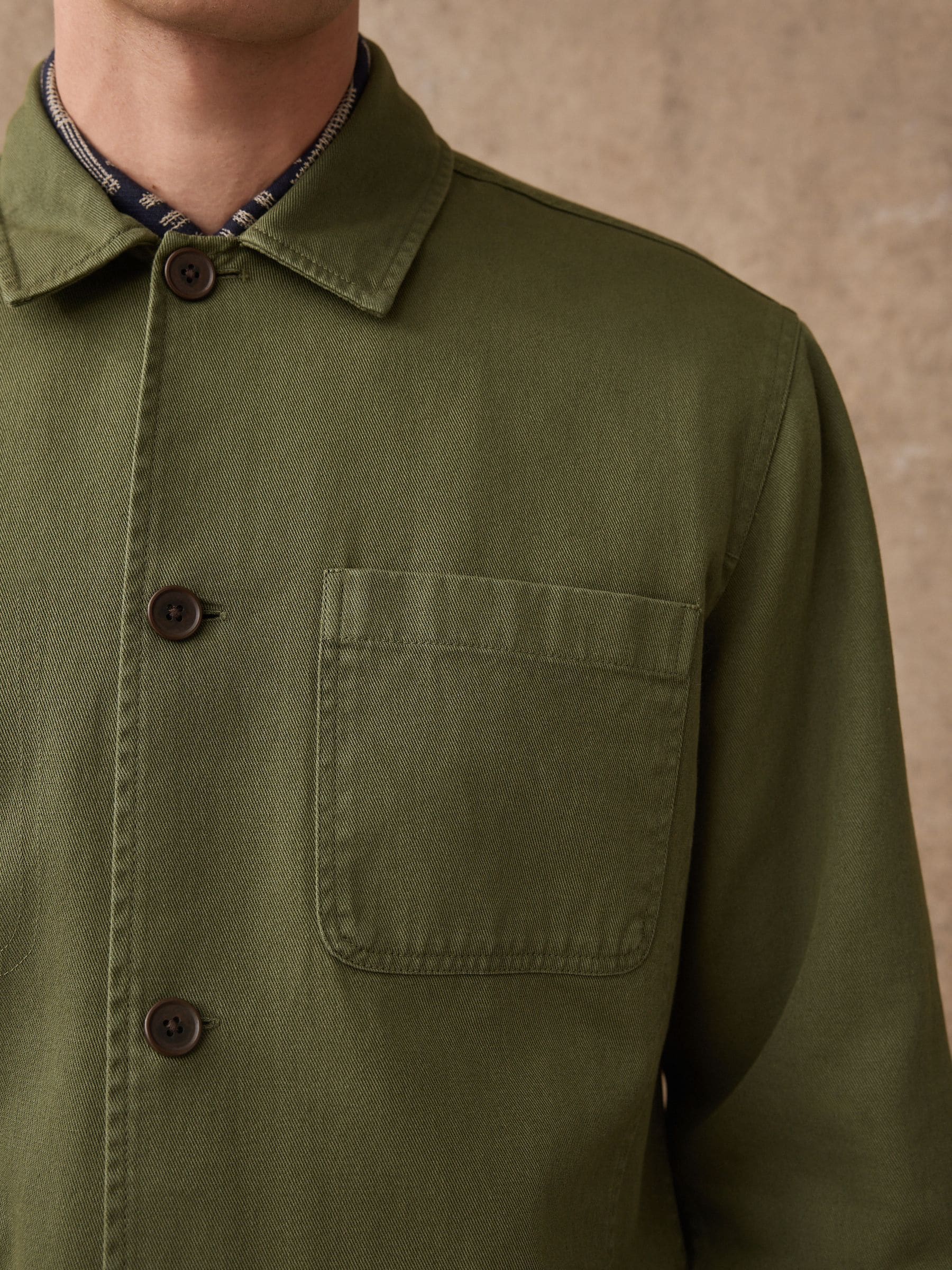 Groen - Chore Twill Shacket Overshirt