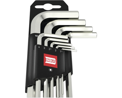INBUS® 70150 Hoekschroevendraaierset 9-delig, 1,5–10 mm — Gemaakt in Duitsland