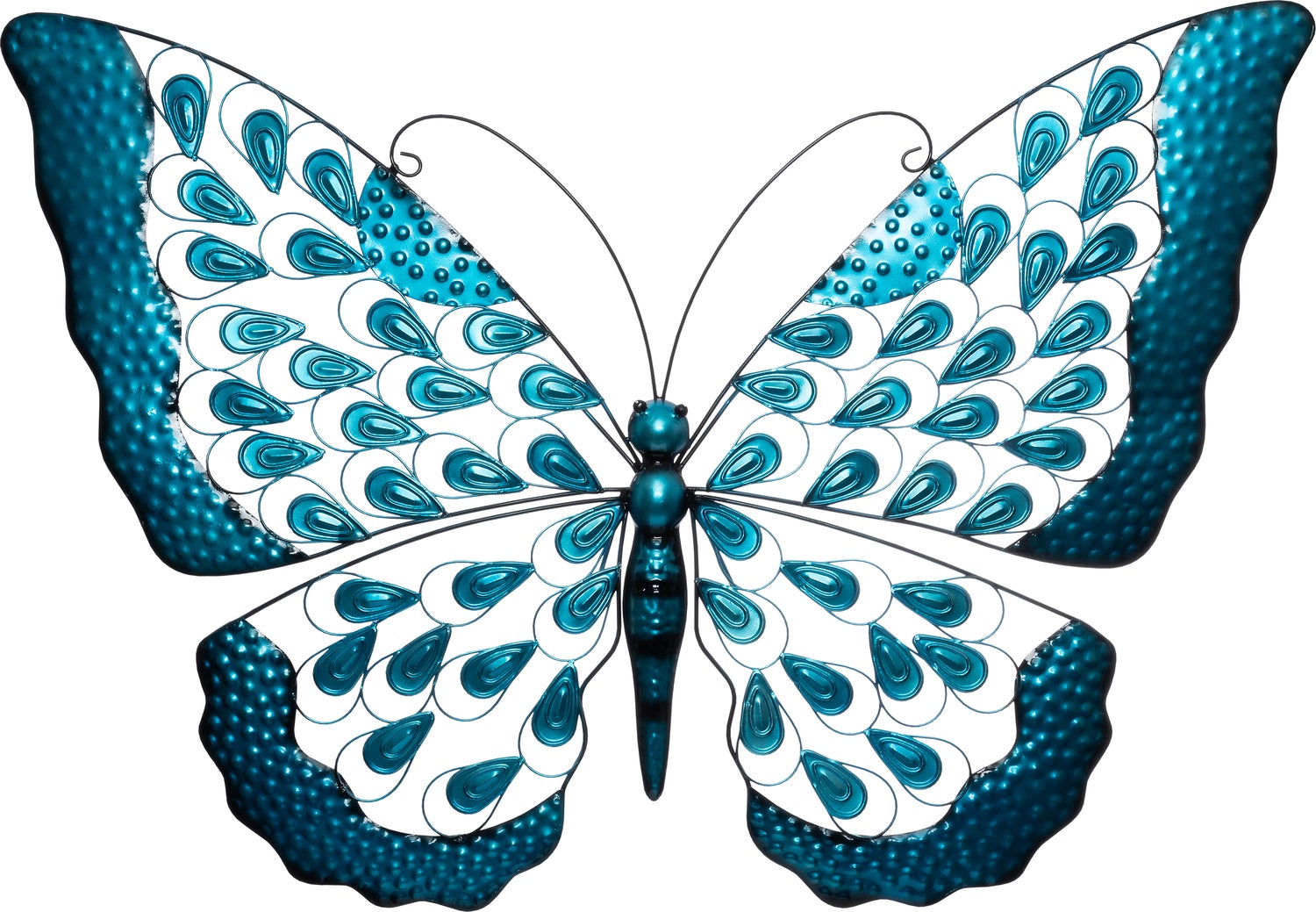 Intratuin tuin wanddecoratie vlinder blauw 87 x 2 x 55 cm