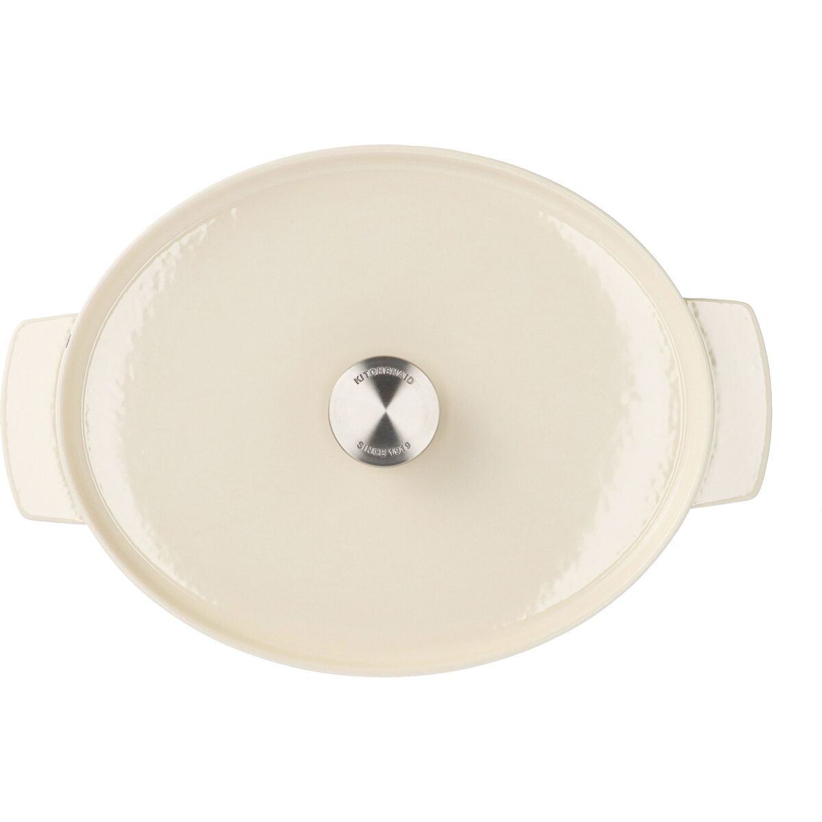 Støpejernsgryte oval 30 cm/5,6 liter, almond cream