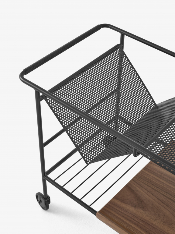 &tradition Alima NDS1 trolley zwart, gelakt eiken