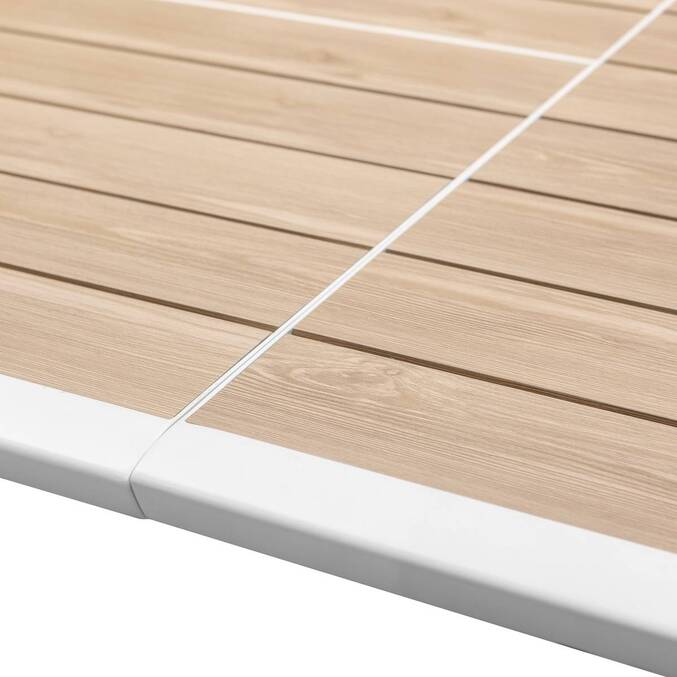 Table de jardin extensible PAVANE Lin & Blanc