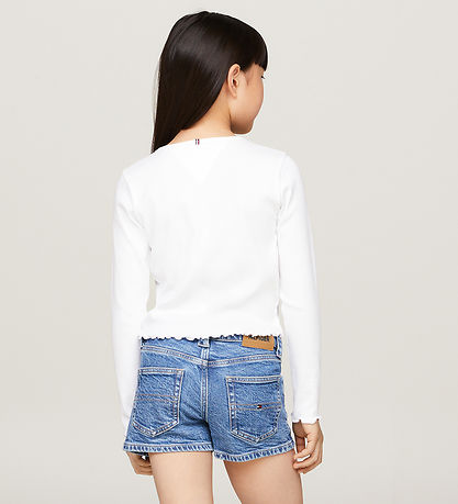 Tommy Hilfiger Bluse - Rib - Essential - Weiß