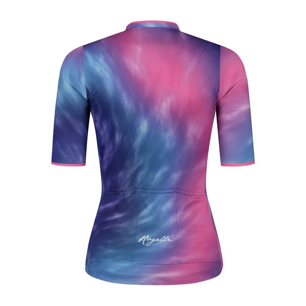 Rogelli Marble Kortærmet Jersey til kvinder Tie Dye Blå / Lilla