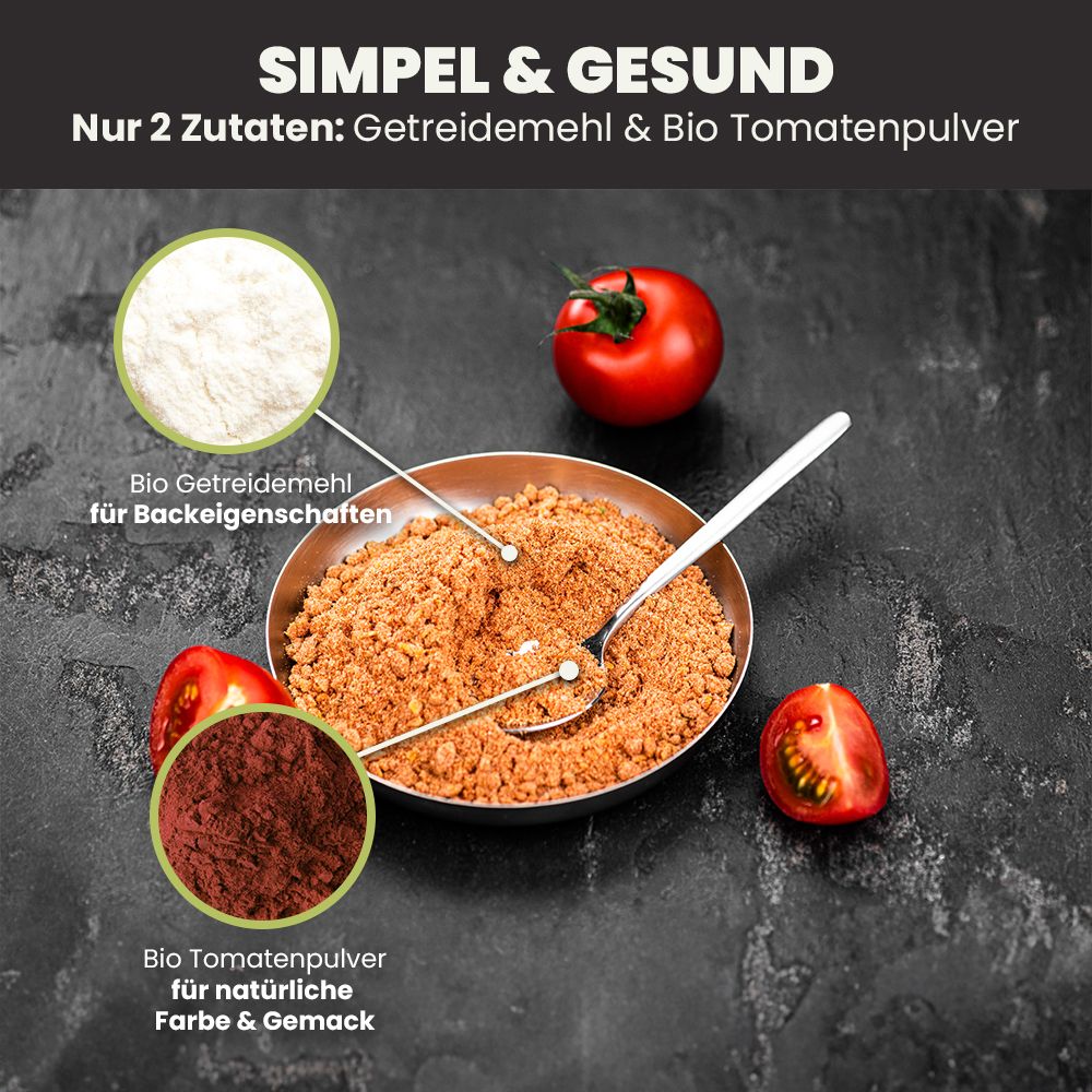 SANUUS® VegiX Weizenmehl 550 mit natürlichem Tomatenpulver