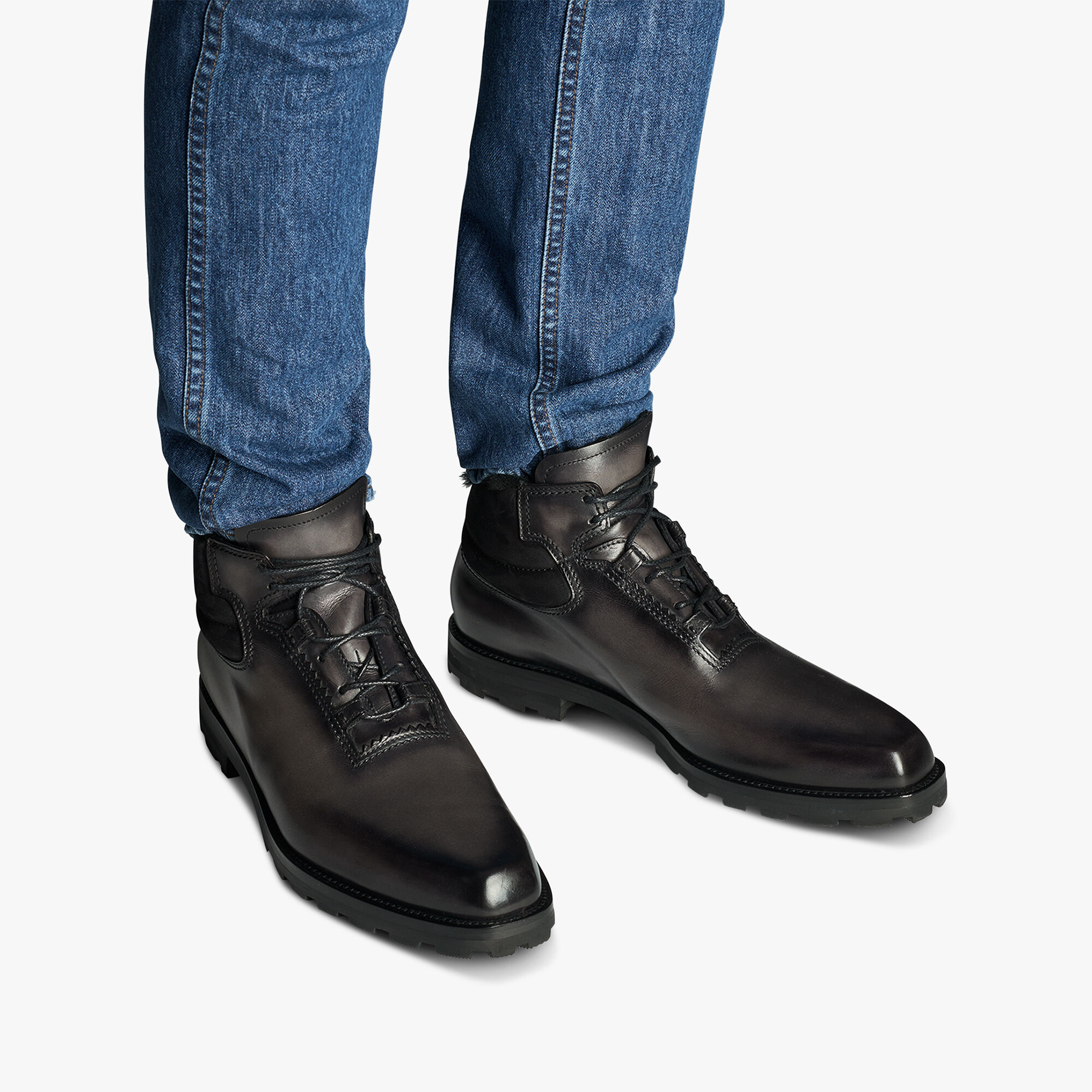 Bottine Ultima En Cuir et Laine