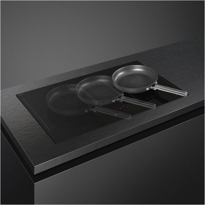 SMEG Induktions-Kochfeld + Muldenlüfter HOBD482D Schwarz