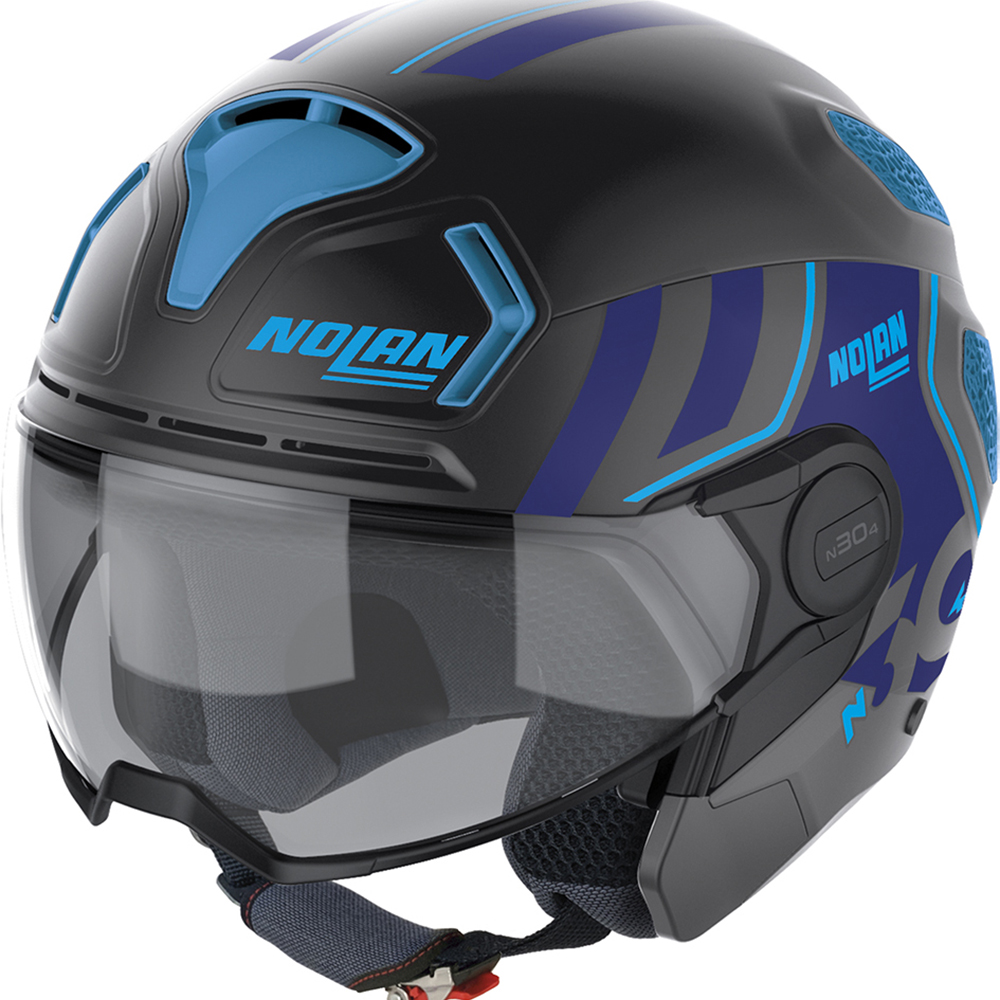 Nolan - Casque N30-4 T Parkour Gris Mat / Bleu