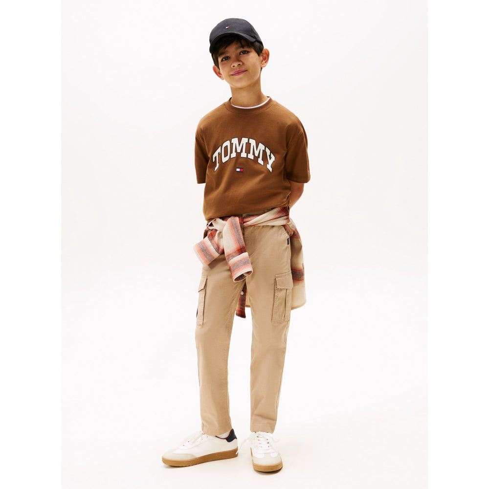 Køb Tommy Hilfiger Pecan Nut Varsity Raised Print Tee Ss