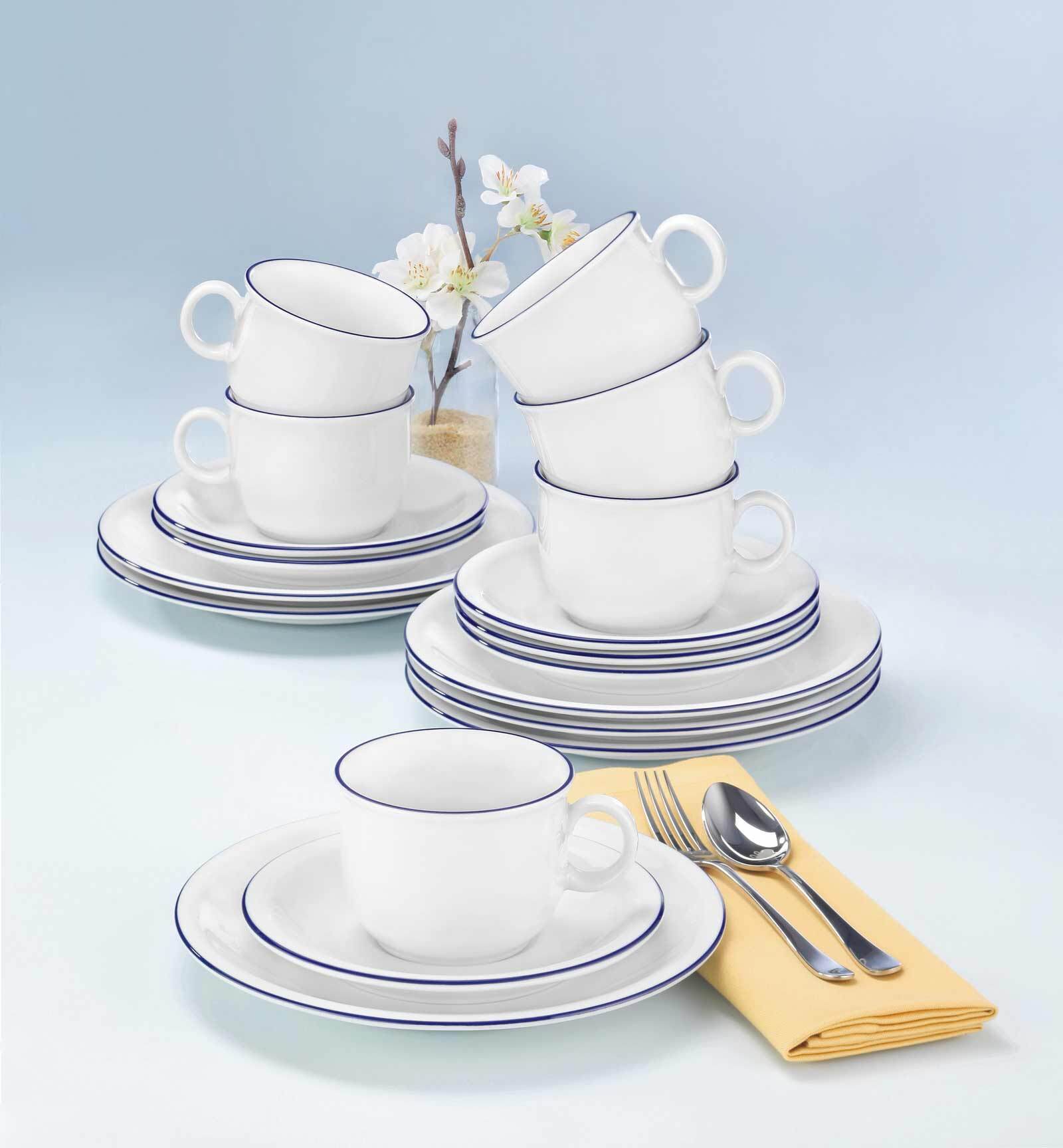 Seltmann Weiden Kaffeeservice Compact Blaurand 18er Set