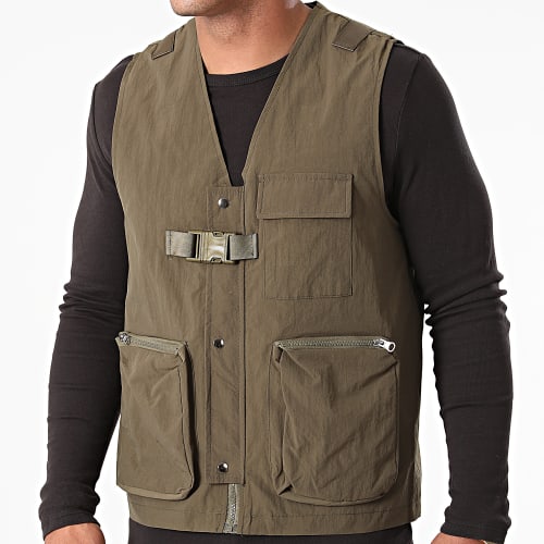 Veste Zippée Sans Manches 7050 Vert Kaki