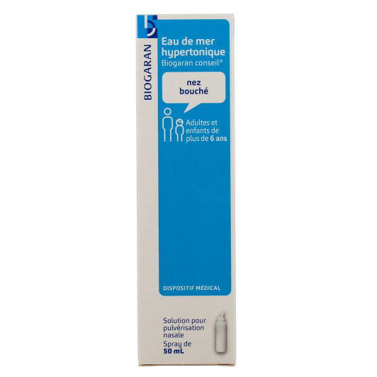 Biogaran Eau de Mer Hypertonique - Nez bouché