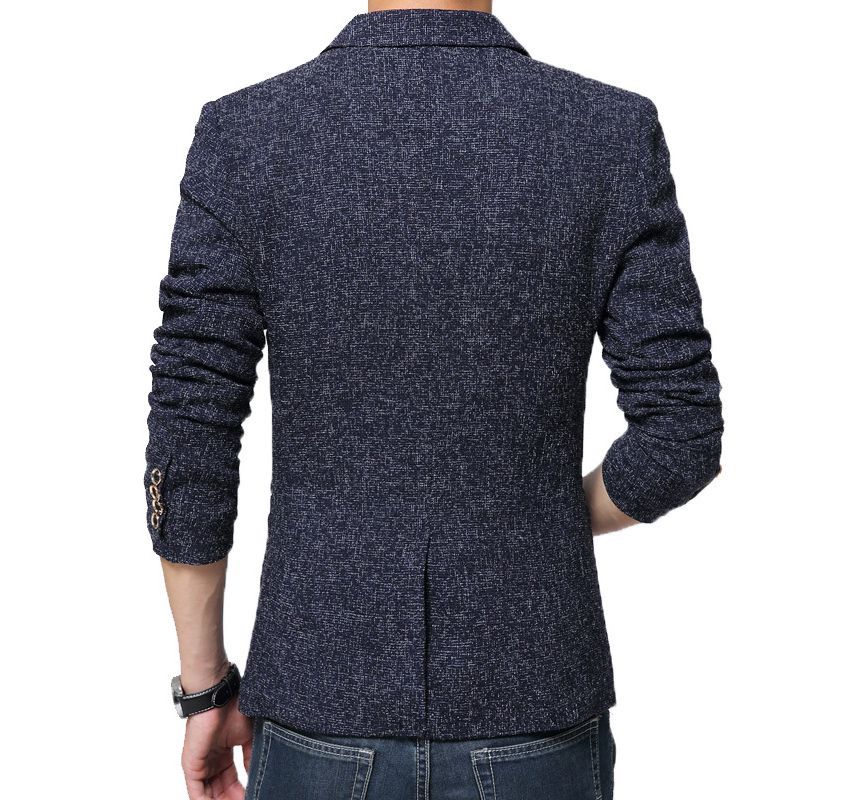 Holianx - Melange blazer met één knoop