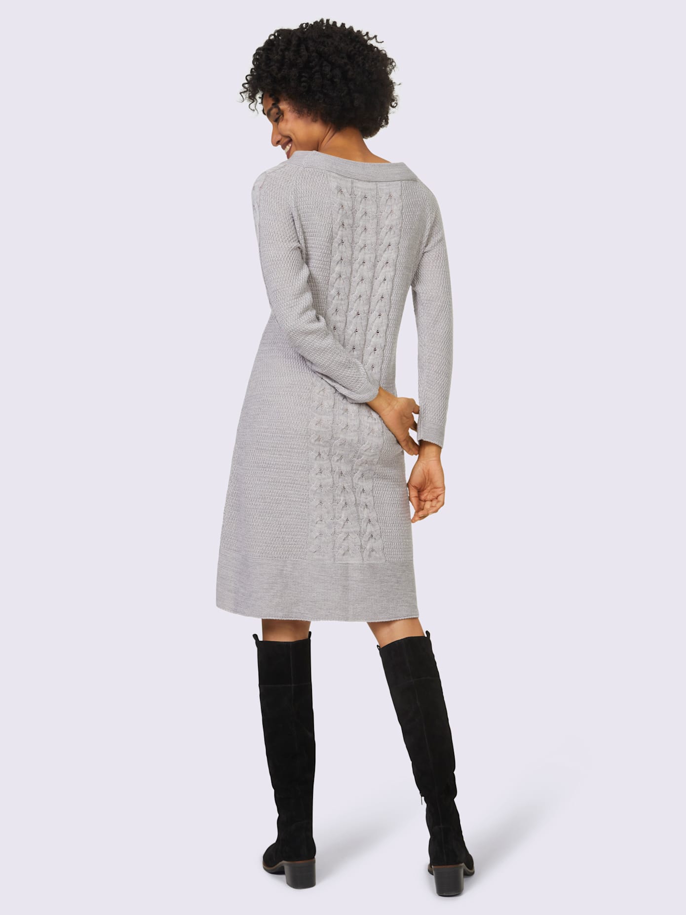 Robe en tricot motif tricoté élégant