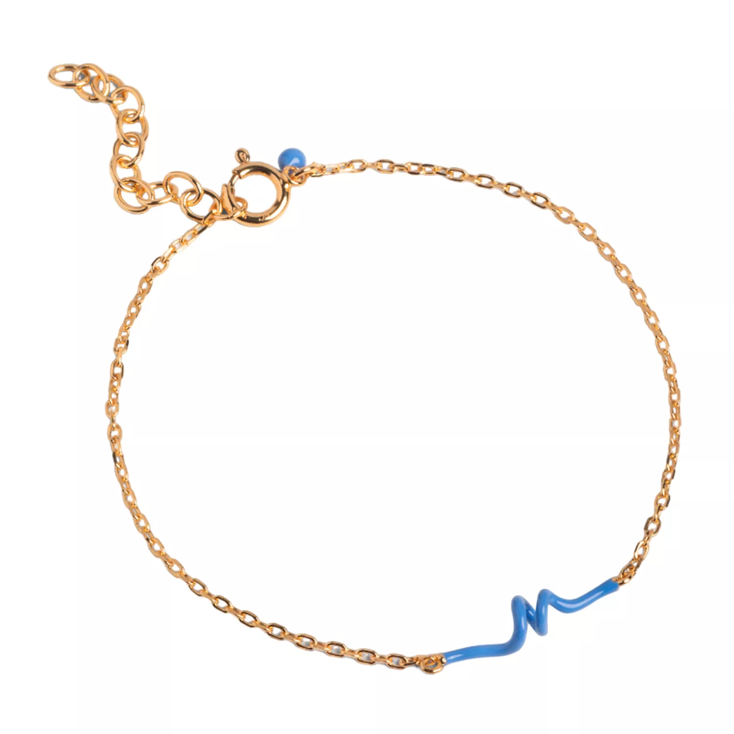 Enamel Twist Cornflower Armbånd 18 kt. Forgyldt Sølv B114G