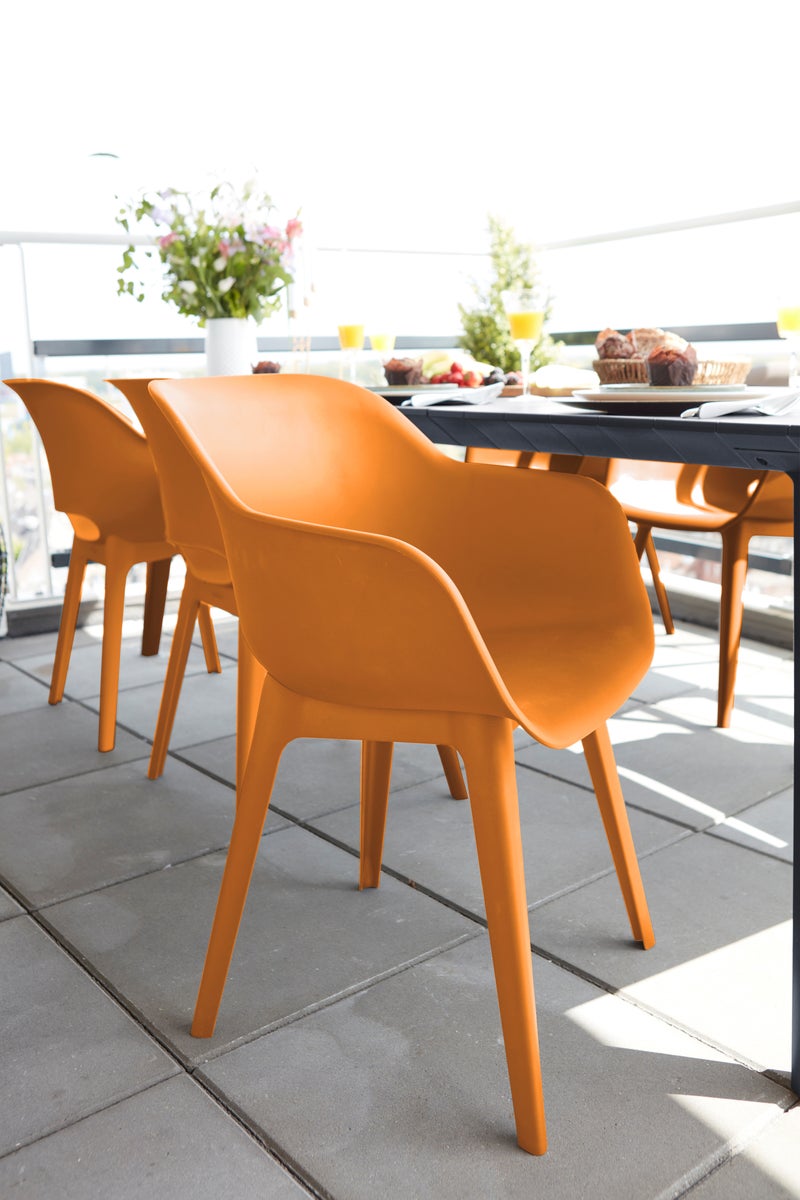 Keter Akola tuinstoel - 2 stuks - 55x56,5x80cm - Oranje