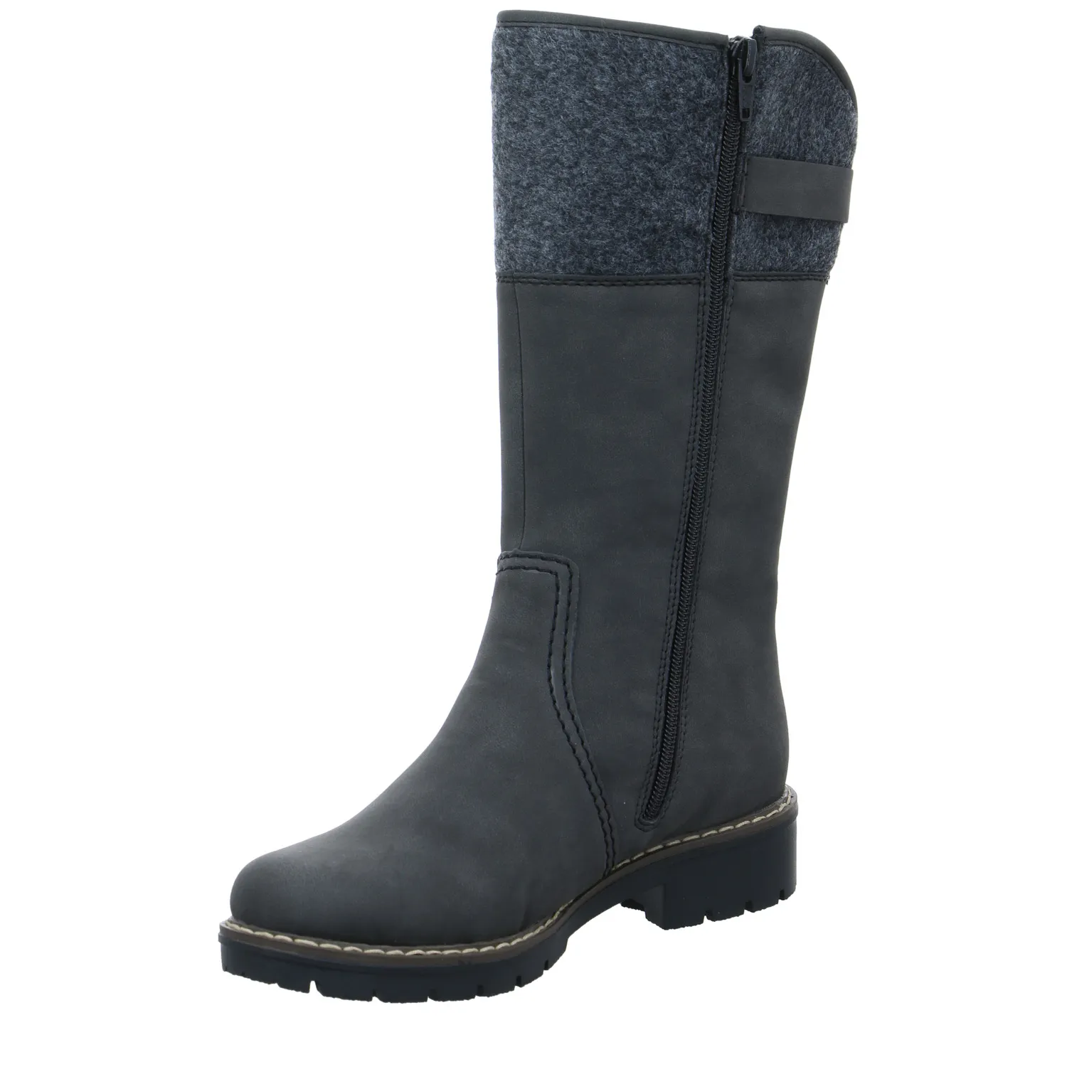 RIEKER Stiefel Grau Lederimitat  mit Rieker-TEX