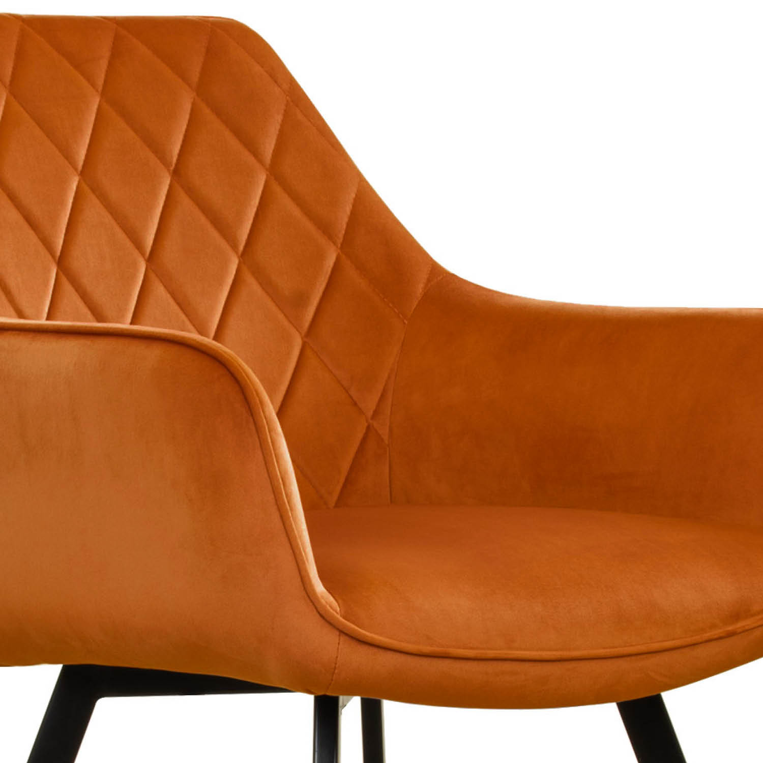 Kick eetkamerstoel  Karl Velvet - oranje