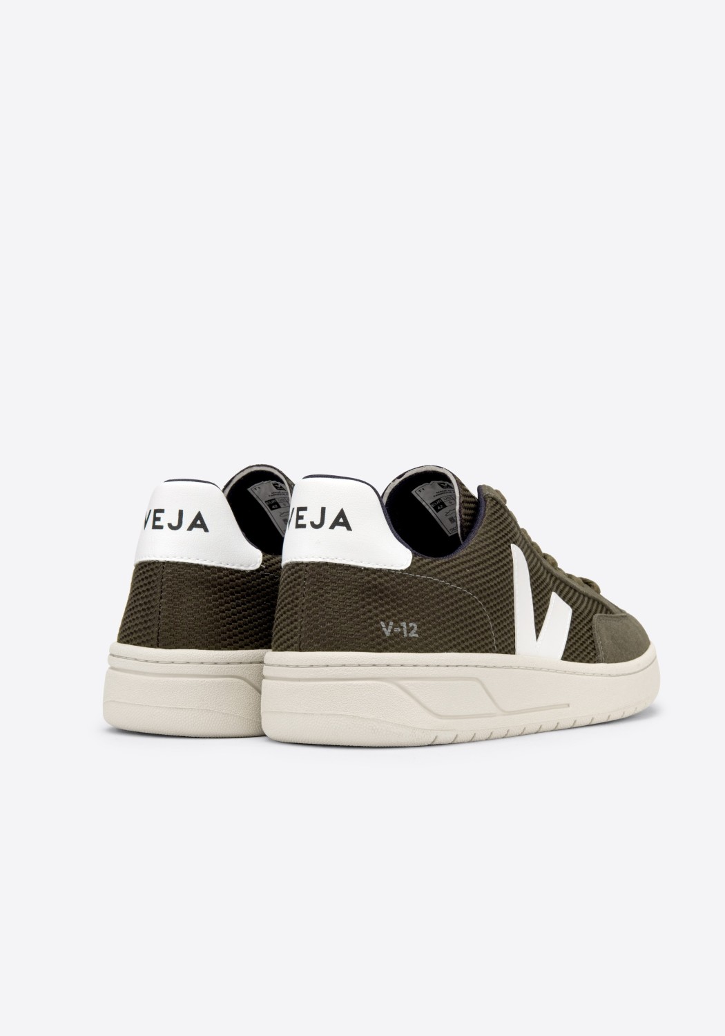 Veja Sneaker V-12 B-Mesh Olive White - vegan