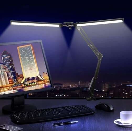 Skrivbordslampa med Stativ & Fäste - LED