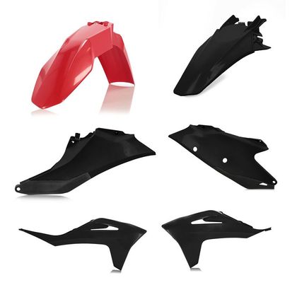 Kit plastiques Acerbis couleur rouge/noir - Rouge / Noir