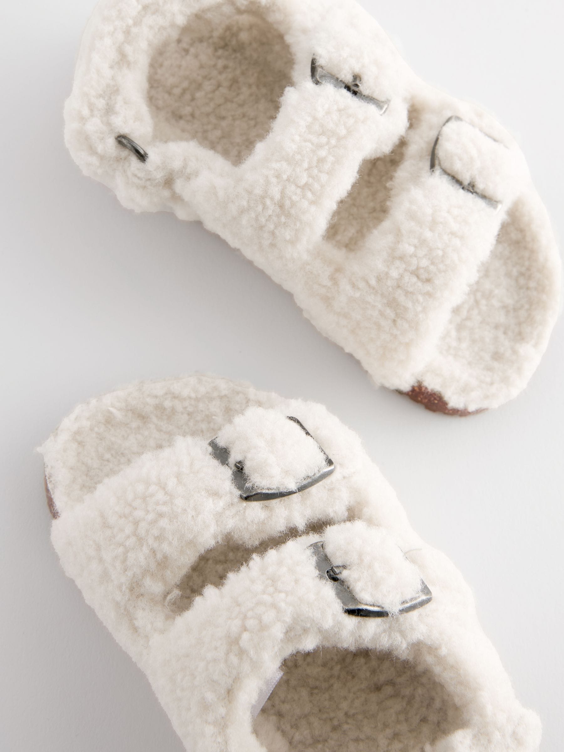 Neutraal borg - Corkbed Two Strap Slippers
