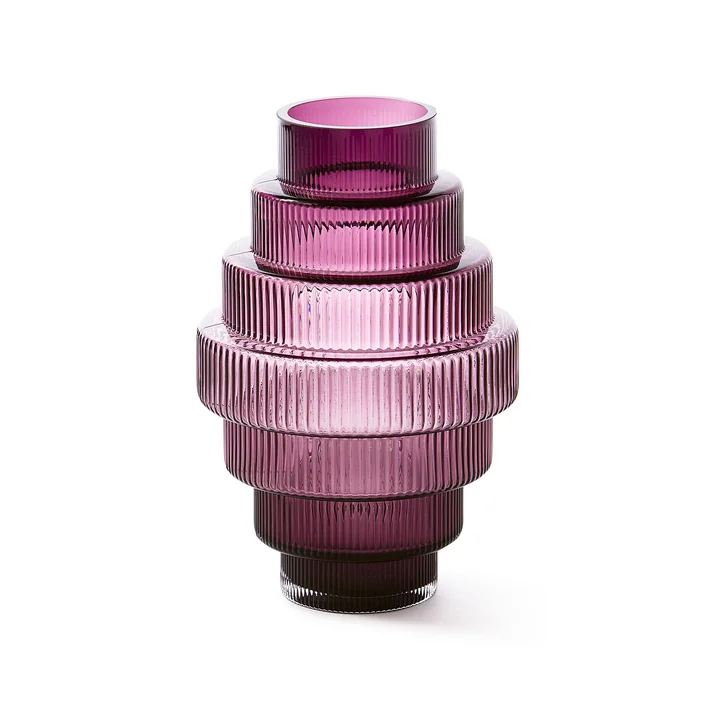 Pols Potten - Steps Vase S, dunkles lila
