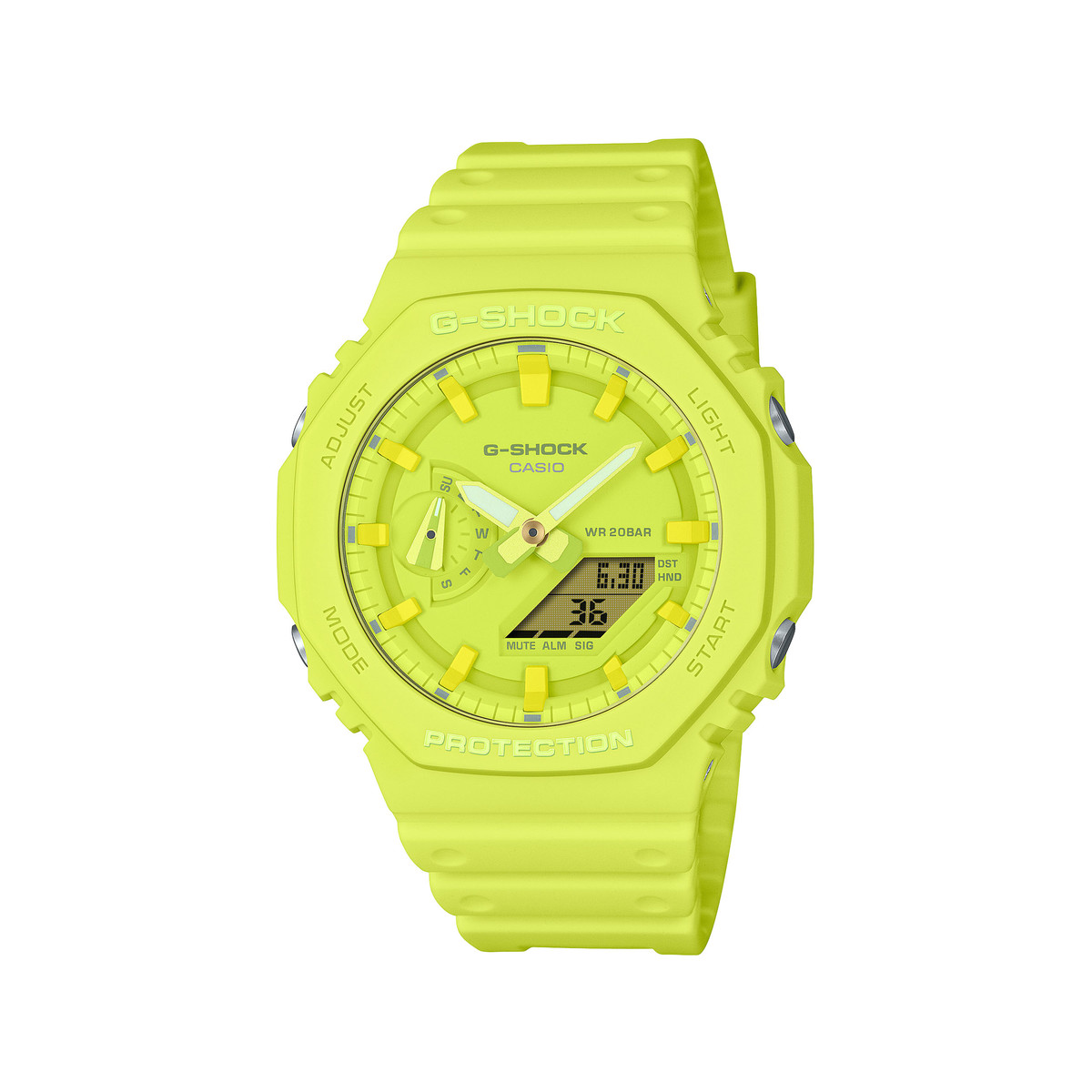 Montre CASIO G-SHOCK homme bracelet résine jaune