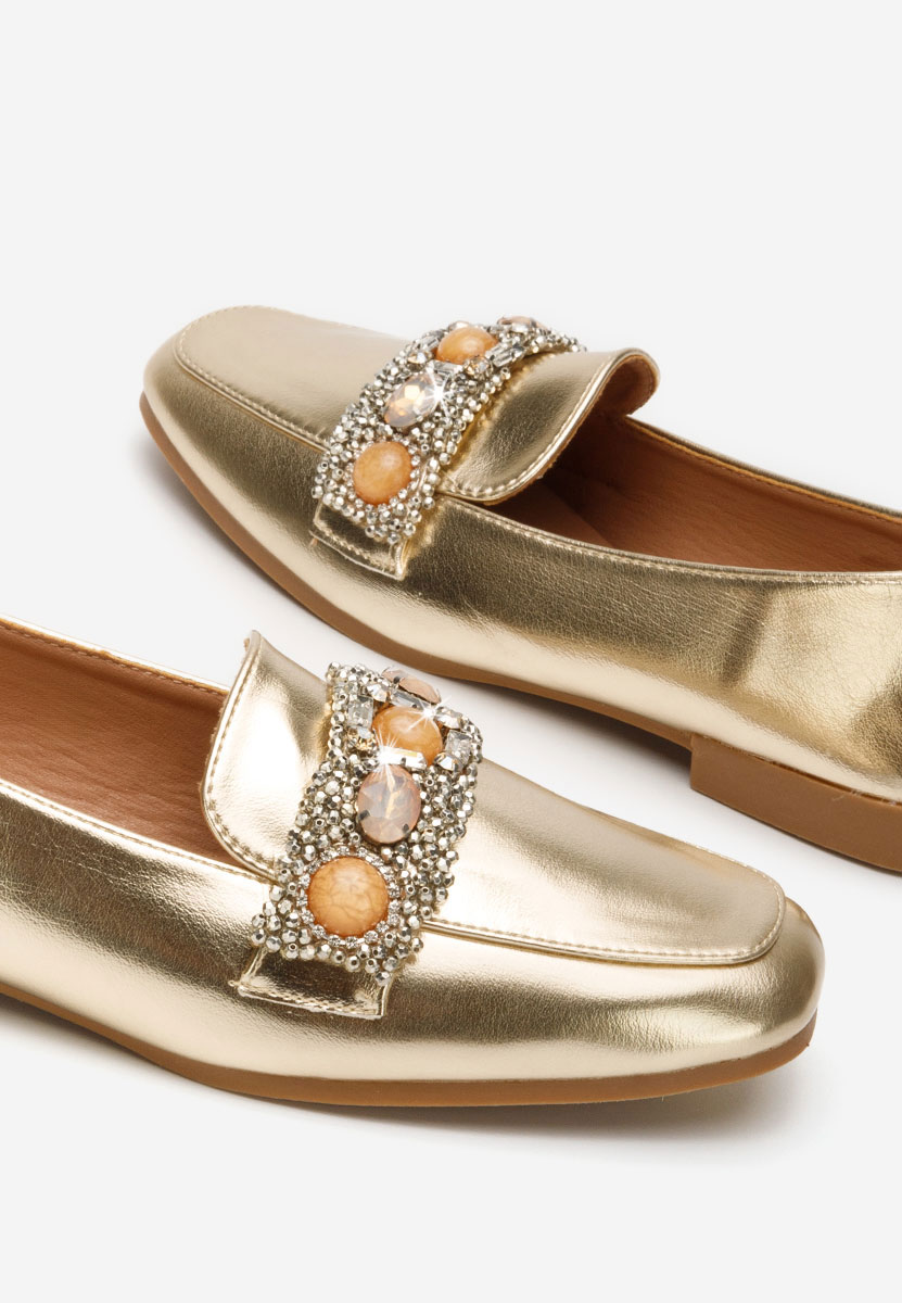 Mocassins femme dorées Teara V2