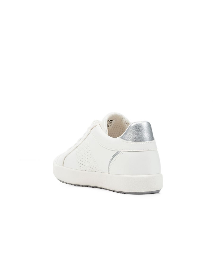 Baskets blanc zip latéral