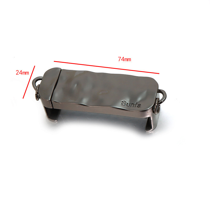 (74x24mm) Universal Handy Metall Halterung mit Ösen - Schwarz