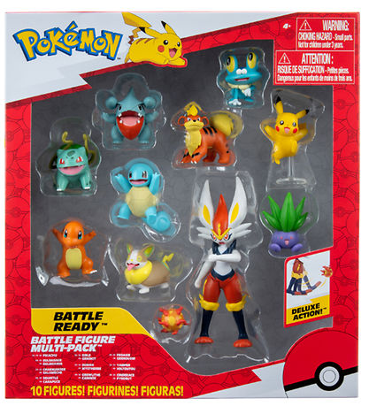 Pokémon Figur - 10er-Pack - Kampffigur - Pikachu/Bulba