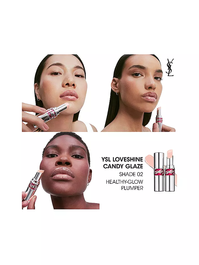 YVES SAINT LAURENT Loveshine Candy Glaze Lipgloss-Stick (2 Healthy Glow Plumper) rosa