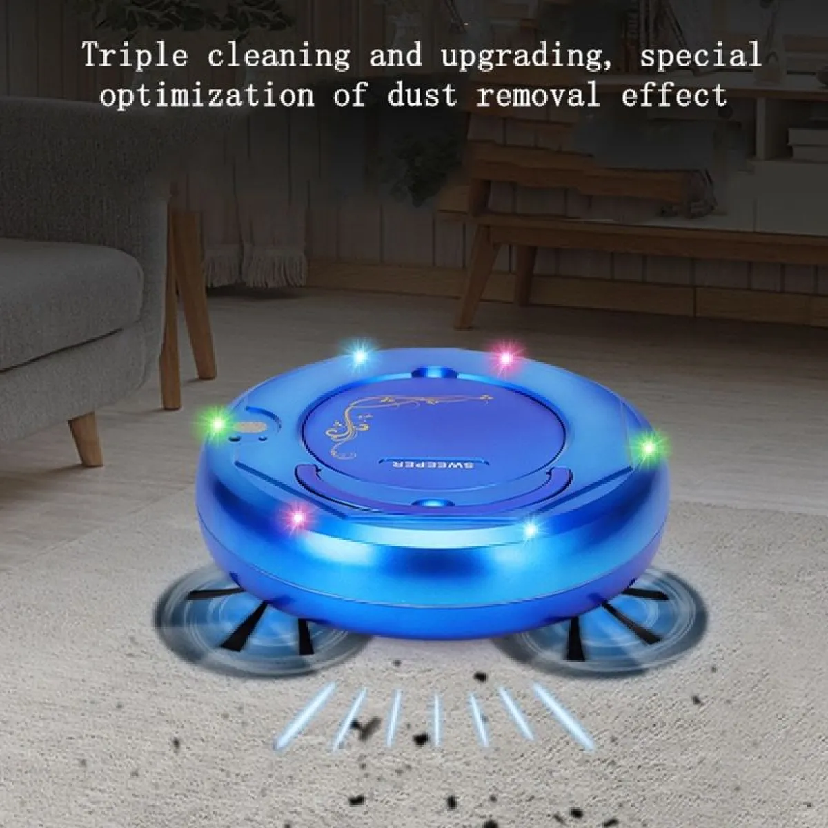 Universal Robot multifonctionnel, intelligent, automatique, intelligent, rechargeable, nettoyage à sec, aspirateur, robot de nettoyage des étages, maison