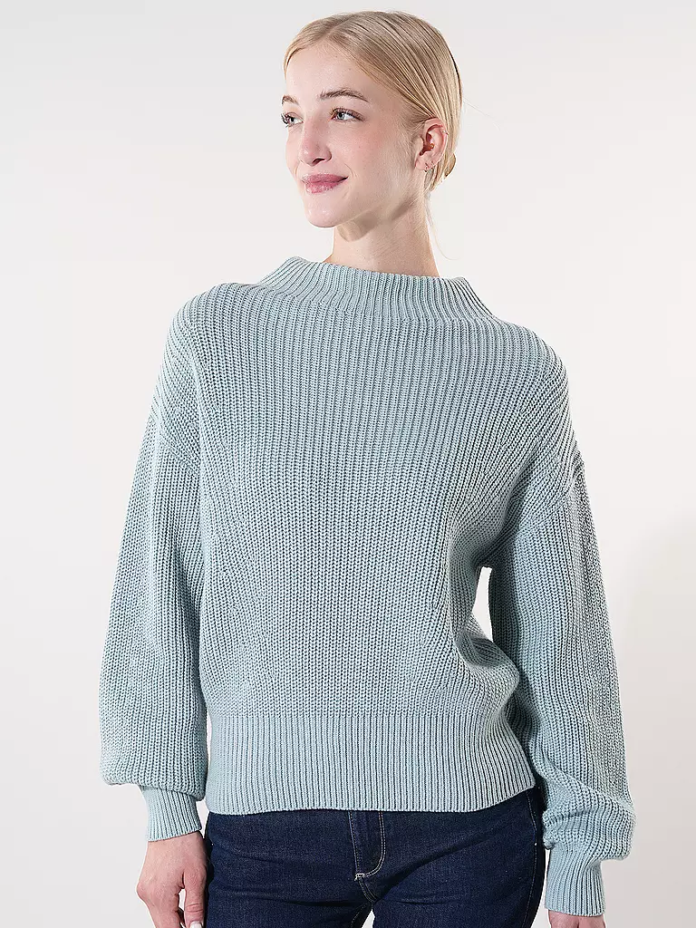 OPUS Rollkragenpullover PUFAMO hellblau
