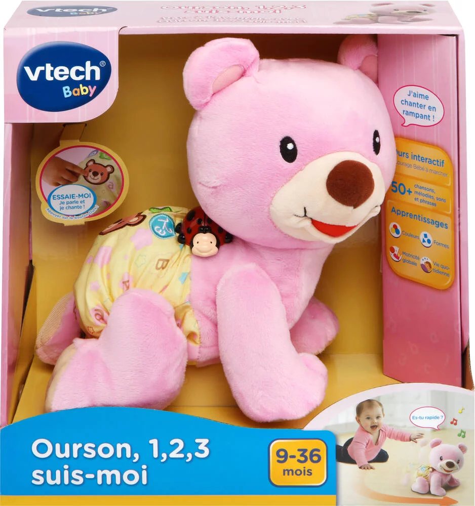 VTECH BABY - OURSON, 1, 2, 3 SUIS-MOI ROSE