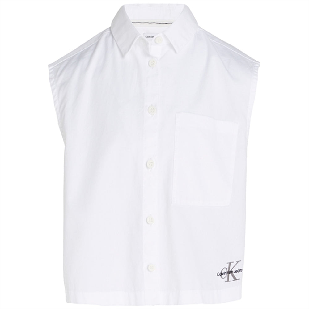 Køb Calvin Klein Monogram Skjorte u. Ærmer Bright White