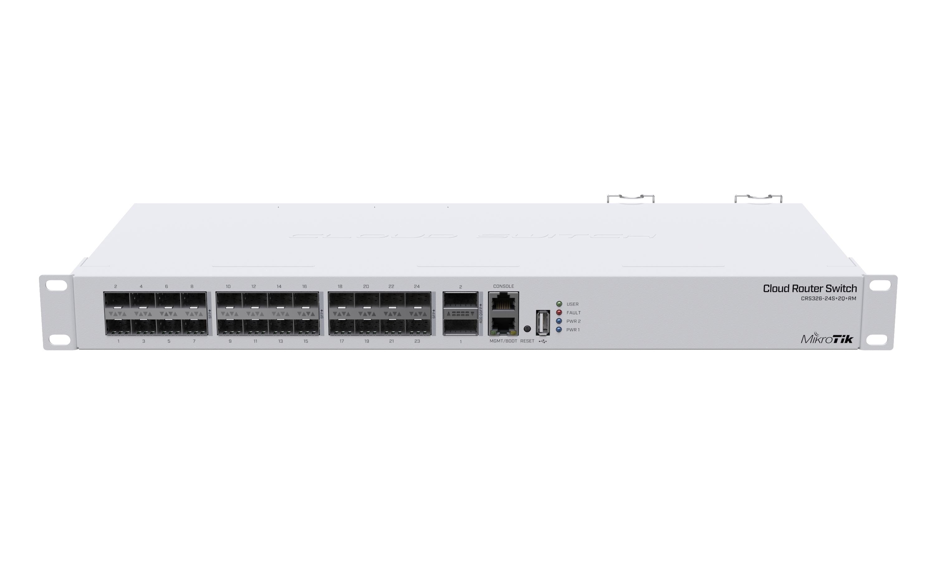 SFP+ Switch CRS326-24S+2Q+RM 26 Port<br>Smart-Managed 24 Port SFP+Switch mit 2 QSFP+ Ports