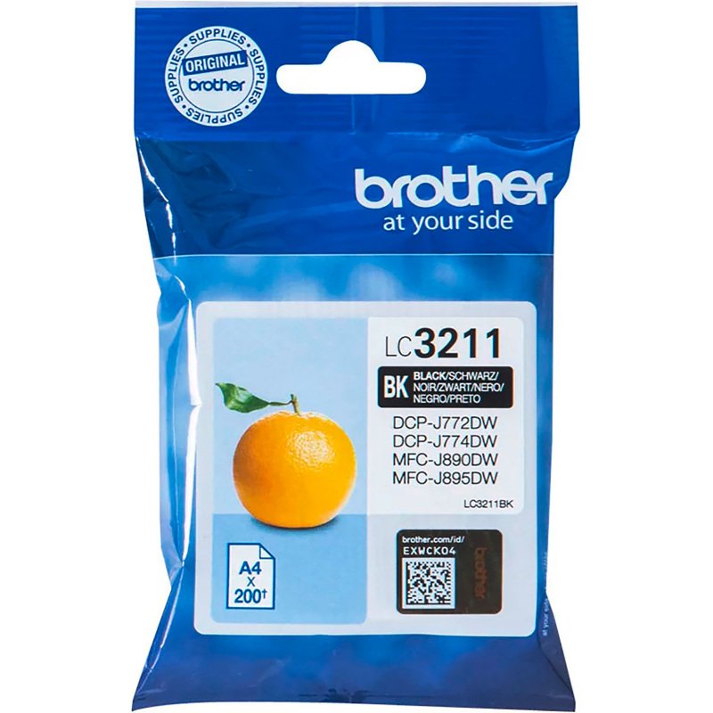 Cartouche Brother LC3211 noire pour imprimante jet d'encre