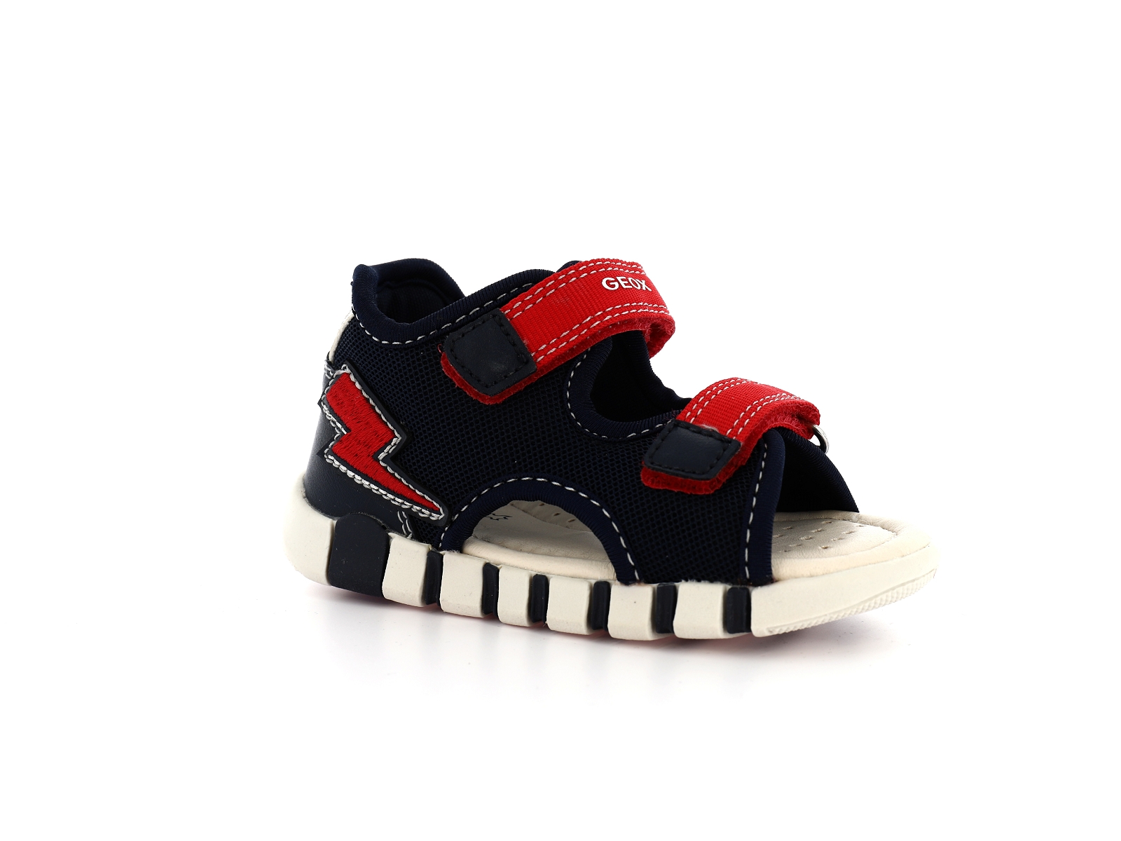 Geox-SANDAL IUPIDOO B455PA Matières combinées Marine Rouge