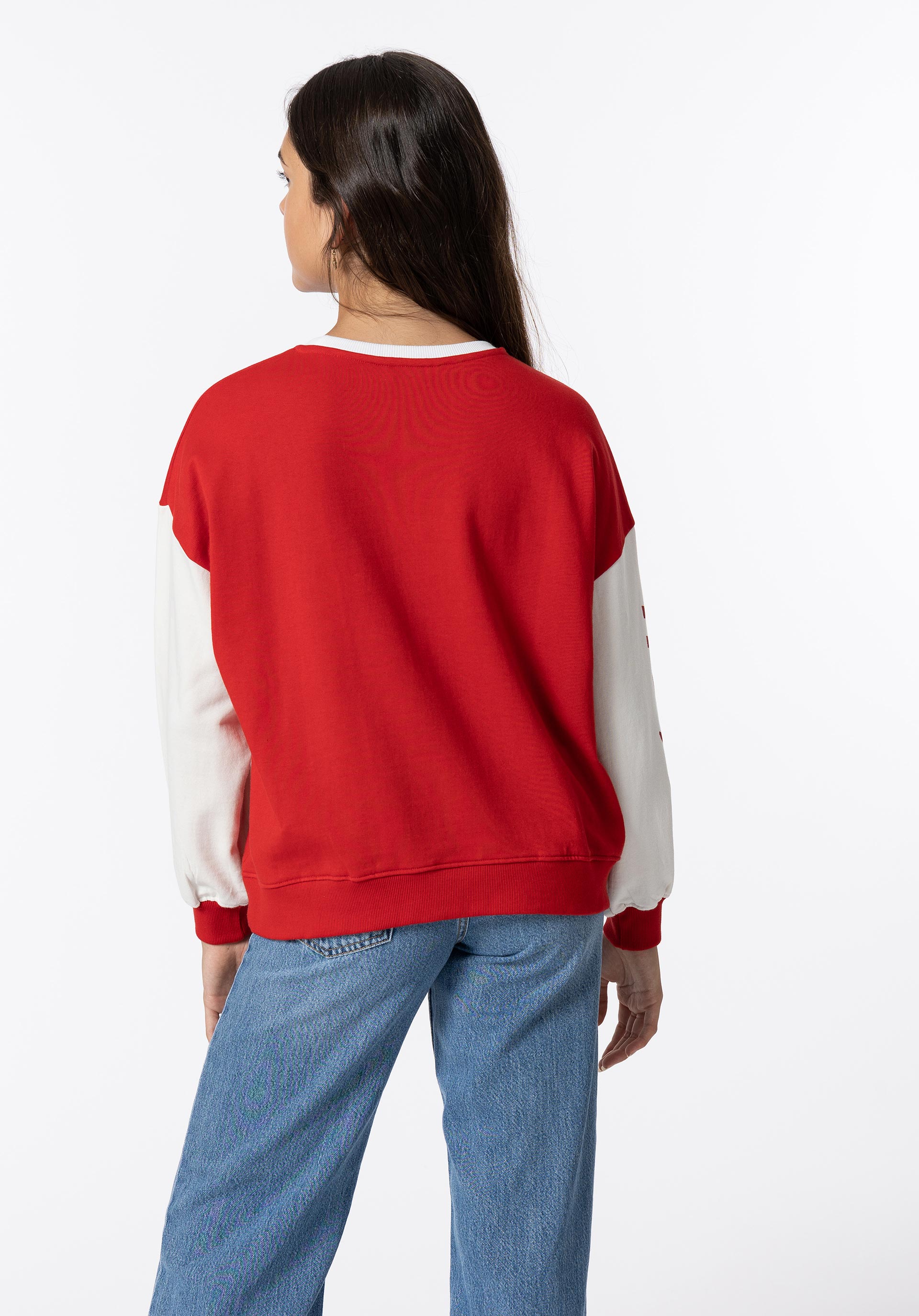 Sweatshirt Bicolor com Estampado