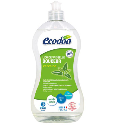 Ecodoo Afwasmiddel vloeibaar zacht verbena bio (500 ml)