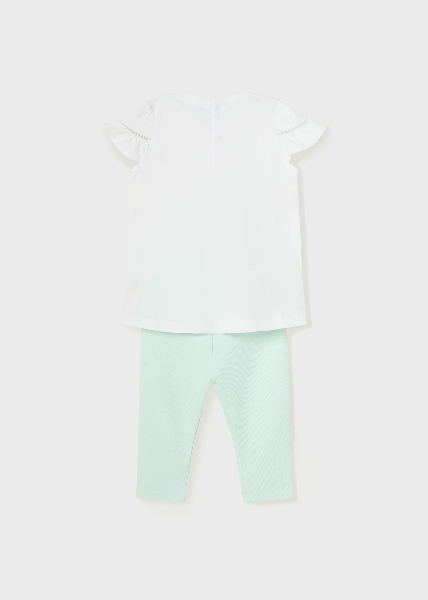 Conjunto de duas peças com calça legging e camiseta para bebê