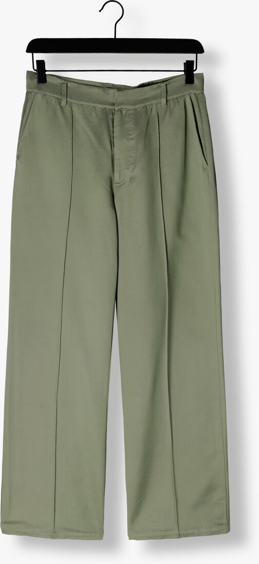 COLOURFUL REBEL groene colourful rebel pantalon wende satin pintuck low pants